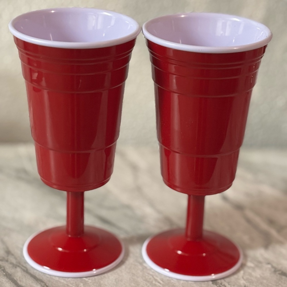 Red cup living 14oz Reusable Plastic Wine Cup | Durable & Unbreakable, BPA Free